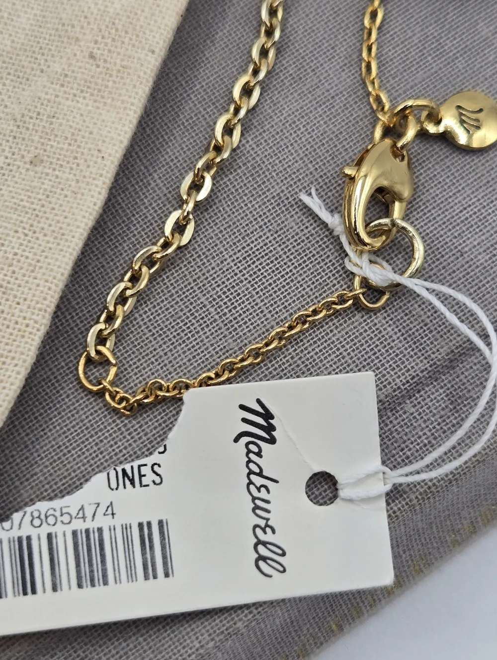 Madewell Fish Charm Necklace tiny CZ Charm Gold Dressy Vacation Aesthetic - Picture 5 of 6